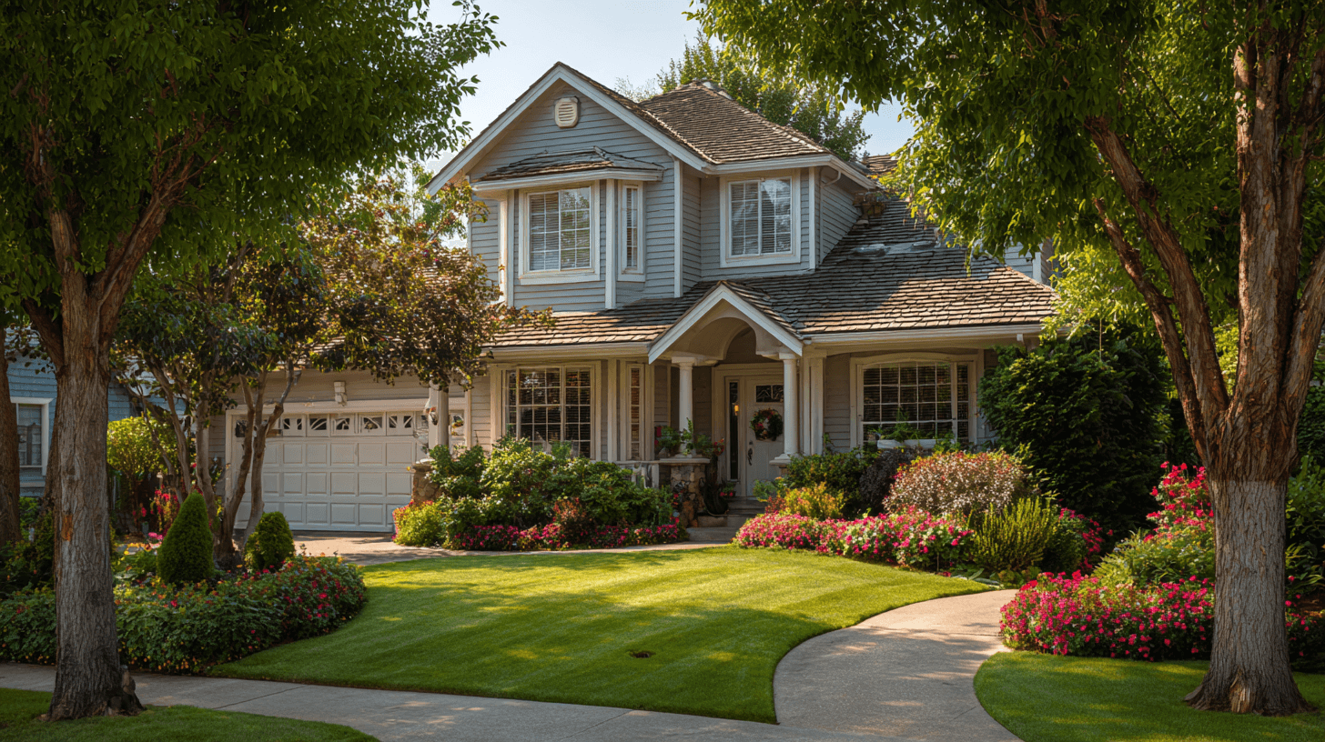 Beautiful home with landscaping