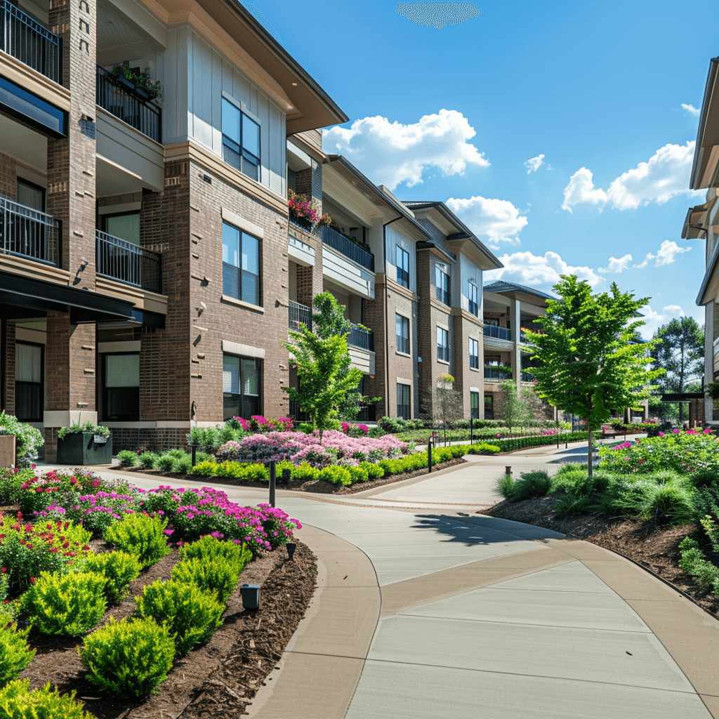 Modern apartment complex